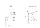 Внешняя часть термостата для душа с двухходовым дивертером IBRUBINETTI INDUSTRIA ID 610