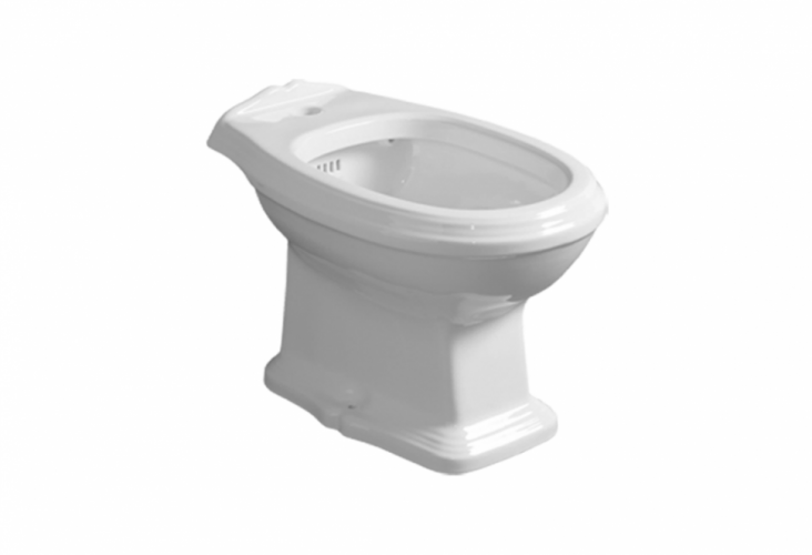 Биде SIMAS ARCADE Напольное приставное с одним отверстием и двумя намеченными с желобом цвет белый AR823