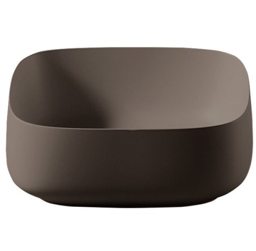 Раковина Artceram Cognac Quadro накладная без отверстий цвет Brown cocoa COL007 39 00