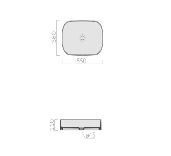 Раковина GALASSIA SMART B 7402 MT накладная без отверстий без перелива цвет белый матовый