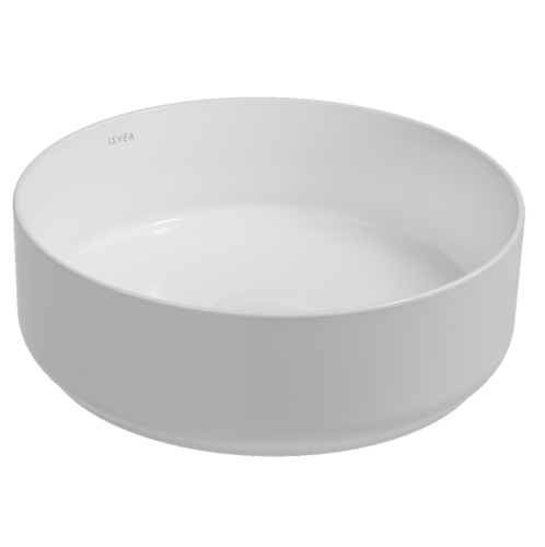 Раковина ISVEA Infinity накладная ШГВ 360*360*120 отверстия для смесителя отсутствуют цвет матовый белый