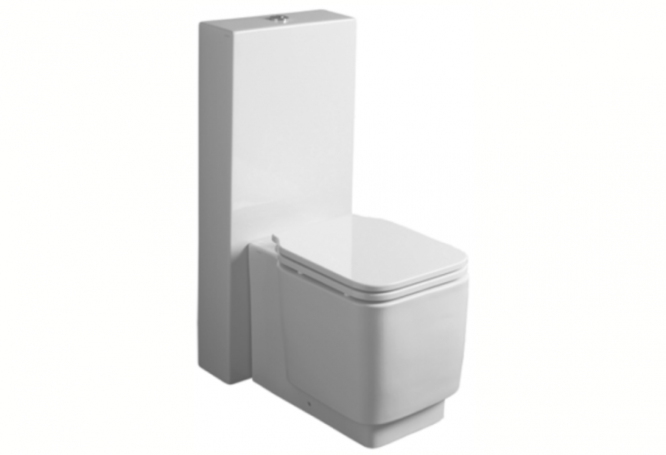 Унитаз SIMAS FLOW напольный приставной цвет белый FL61