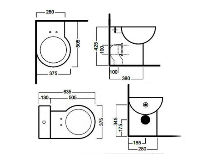 Унитаз HATRIA YOU ME YXZ601 напольный слив универсальный цвет белый