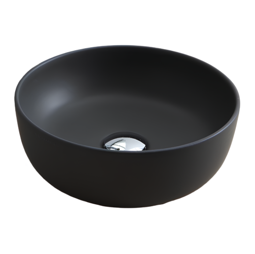 Раковина Scarabeo GLAM накладная без перелива без отверстий цвет черный матовый с антибактериальным и грязеотталкивающим покрытием BIOKER 1808 49 BK