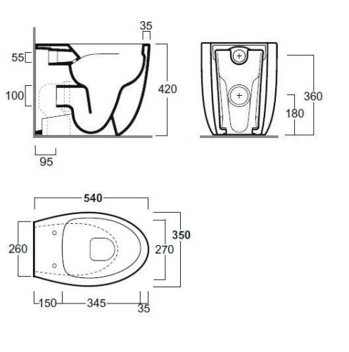 Унитаз SIMAS BORMIO напольный приставной безободковый цвет белый BR01
