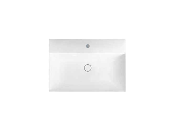 Раковина HATRIA Bahia_13 BH0500365011TS0 подвесная или на тумбу с одним отверстием с переливом цвет белый