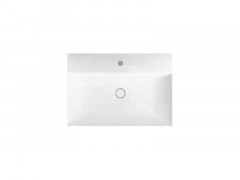 Раковина HATRIA Bahia_13 BH0500365011TS0 подвесная или на тумбу с одним отверстием с переливом цвет белый