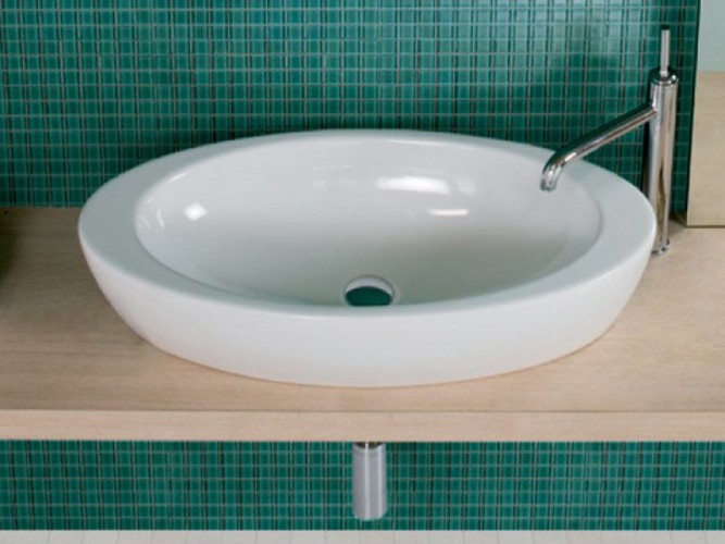 Раковина HATRIA NIDO Y0R201 накладная без отверстия без перелива цвет белый