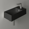Раковина SIMAS AGILE подвесная или накладная с одним отверстием с полкой правой цвет черный матовый AG50.NM