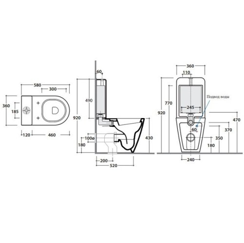 Чаша унитаза GLOBO FORTY3 напольный моноблок цвет белый FO003BI
