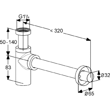 Сифон KLUDI 1002005-00 для раковины