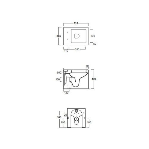 Унитаз SIMAS FROZEN напольный приставной цвет белый FZ01