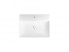 Раковина HATRIA Bahia_13 BH0500465011TS0 подвесная или на тумбу с одним отверстием с переливом цвет белый