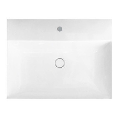 Раковина HATRIA Bahia_13 BH0500465011TS0 подвесная или на тумбу с одним отверстием с переливом цвет белый