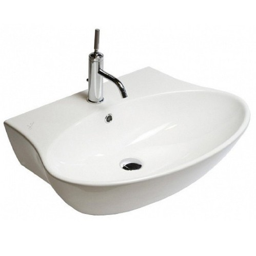 Раковина HATRIA NIDO YXEL01 накладная с одним отверстием с переливом цвет белый