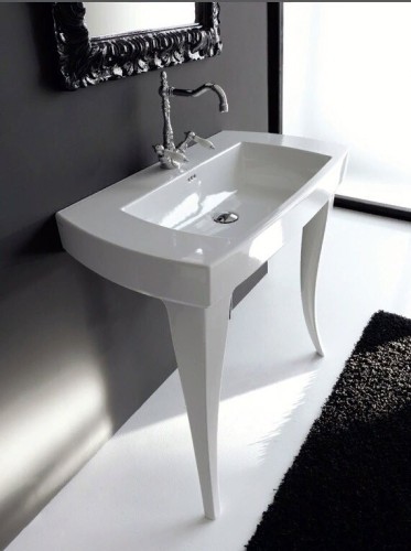 Раковина Artceram Jazz на ножки с одним отверстием цвет белый JZL001 01 00