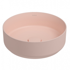 Раковина ISVEA Infinity накладная ШГВ 360*360*120 отверстия для смесителя отсутствуют цвет Лососевый матовый