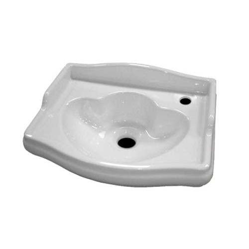 Раковина KERASAN подвесная без перелива с одним отверстием цвет белый 103301*1dx