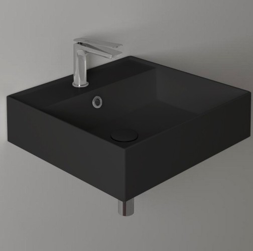 Раковина SIMAS AGILE подвесная или накладная с одним отверстием цвет черный матовый AG51.NM