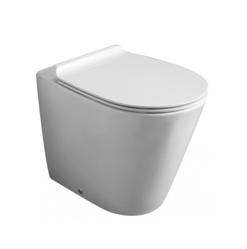 Унитаз SIMAS GAMBASSI напольный приставной безободковый цвет белый GA01/F88