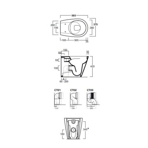 Унитаз SIMAS GAMBASSI напольный приставной безободковый цвет белый GA01/F88