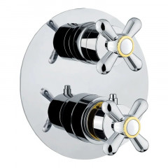 Смеситель для душа встраиваемый с термостатом Webert Armony AM970901017, хром/золото