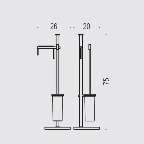 Стойка COLOMBO DESIGN PLUS W4935 с полотенцедержателем и держателем туалетной бумаги