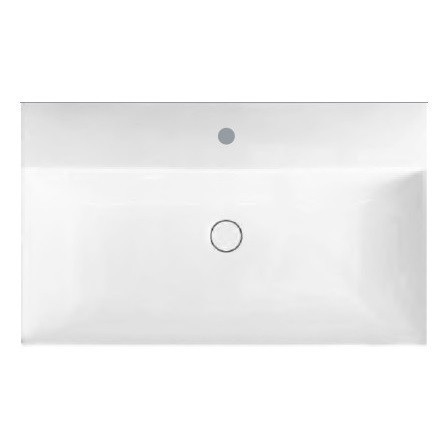 Раковина HATRIA Bahia_13 BH0600365011TS0 подвесная или на тумбу с одним отверстием с переливом цвет белый