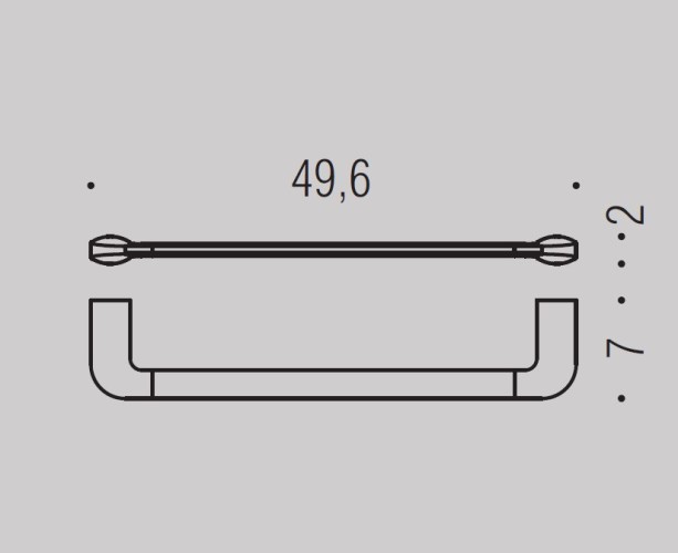 Полотенцедержатель COLOMBO DESIGN TRENTA B3010 широкий