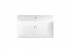 Раковина HATRIA Bahia_13 BH0600465011TS0 подвесная или на тумбу с одним отверстием с переливом цвет белый