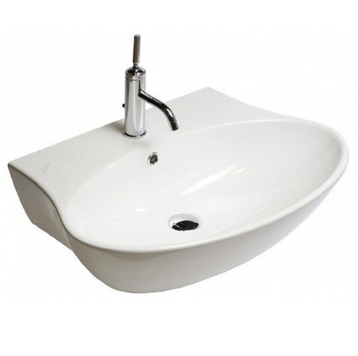 Раковина HATRIA NIDO YXEP01 накладная с одним отверстием с переливом цвет белый