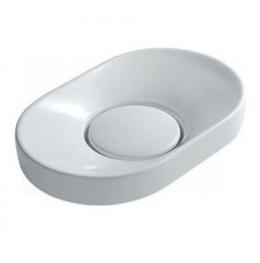 Раковина GALASSIA XES 6071 накладная без отверстий с переливом цвет белый глянцевый 1