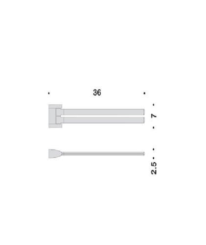 Полотенцедержатель COLOMBO DESIGN LINK B2413 двойной