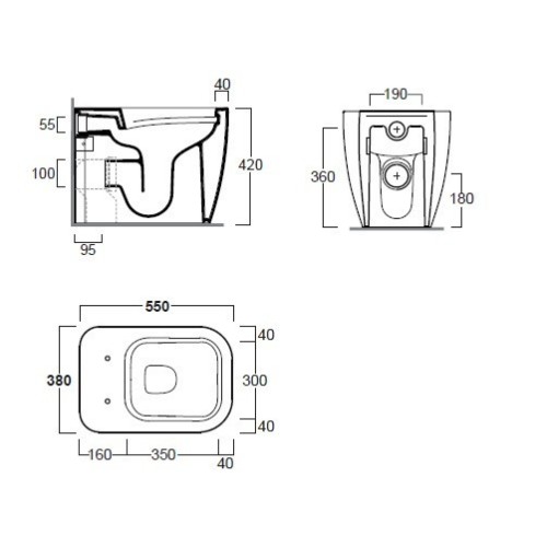 Унитаз SIMAS HENGES напольный приставной безободковый цвет белый HE01/F91