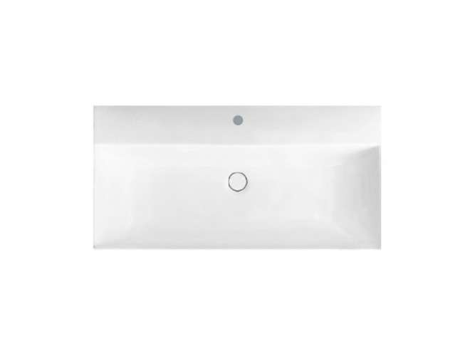 Раковина HATRIA Bahia_13 BH0800365011TS0 подвесная или на тумбу с одним отверстием с переливом цвет белый