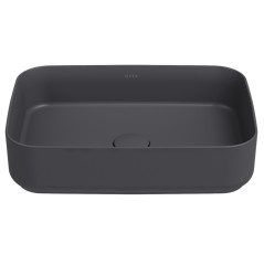 Раковина ISVEA Infinity накладная ШГВ 500*360*120 отверстия для смесителя отсутствуют цвет антрацит матовый