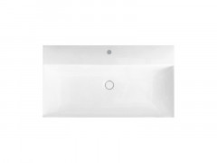 Раковина HATRIA Bahia_13 BH0800465011TS0 подвесная или на тумбу с одним отверстием с переливом цвет белый