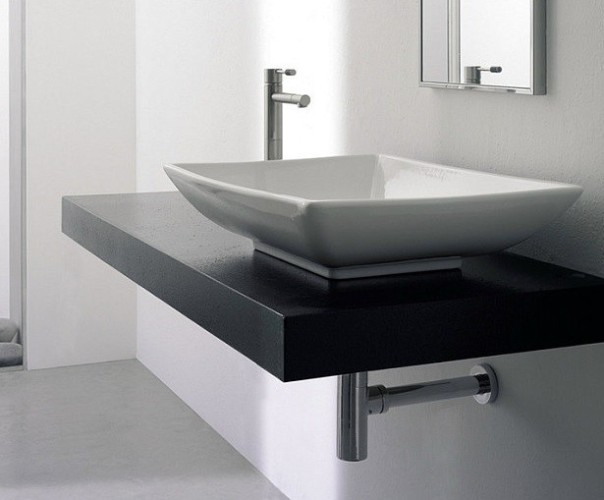 Раковина Scarabeo KYLIS накладная без перелива без отверстий цвет белый 8046