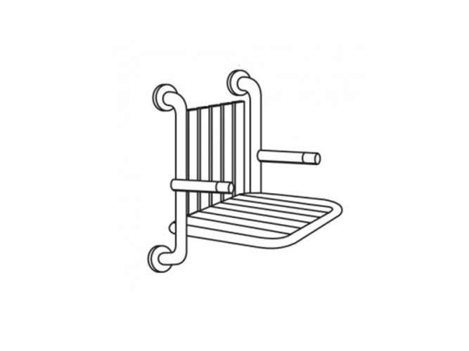 Сиденье HATRIA AUTONOMY Y0DW01 подвесное откидное со спинкой и подлокотниками цвет белый