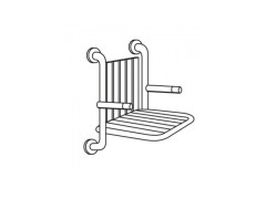 Сиденье HATRIA AUTONOMY Y0DW01 подвесное откидное со спинкой и подлокотниками цвет белый