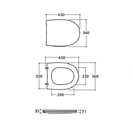 Сиденье с крышкой GLOBO 4ALL с микролифтом цвет белый MDR20BI