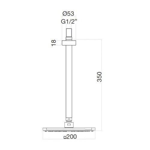 Верхний душ Webert AC0942010, золото