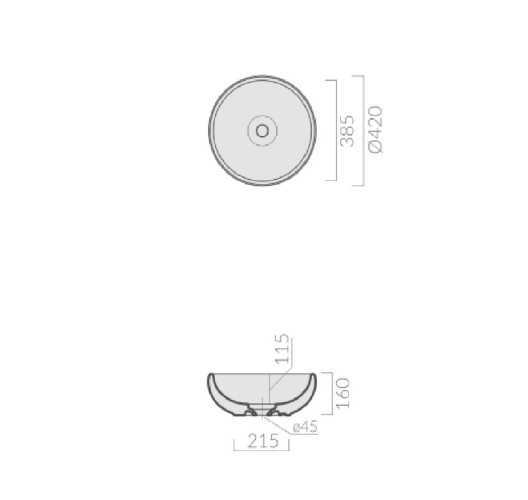 Раковина GALASSIA ERGO 7105 накладная без отверстий без перелива цвет белый глянцевый