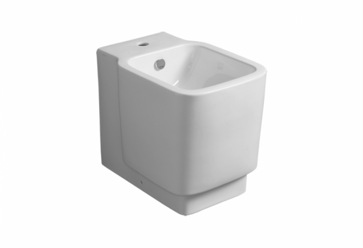 Биде SIMAS FLOW Напольное приставное с одним отверстием цвет белый FL62