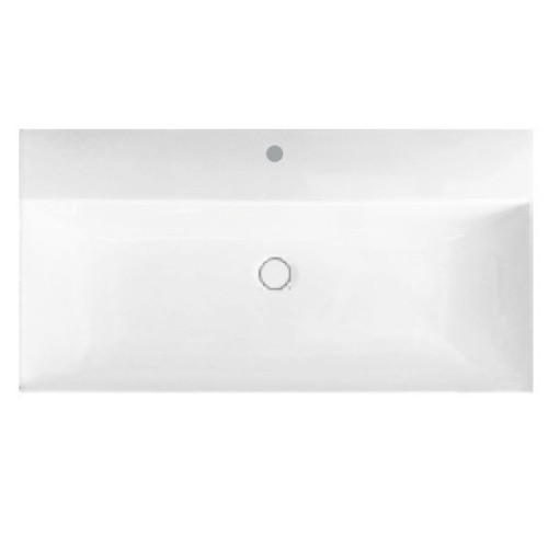 Раковина HATRIA Bahia_13 BH1000465011TS0 подвесная или на тумбу с одним отверстием с переливом цвет белый