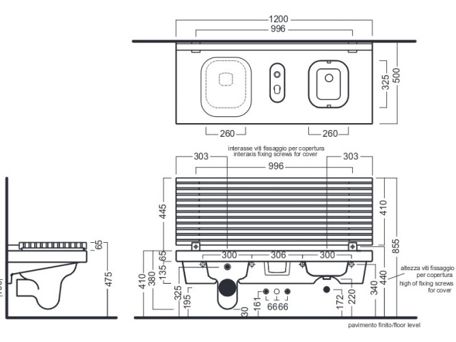 Модуль HATRIA G-FULL YXJR01 подвесной унитаз и биде цвет белый