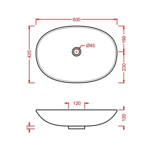 Раковина Artceram La Fontana накладная без отверстий цвет белый LFL001 01 00