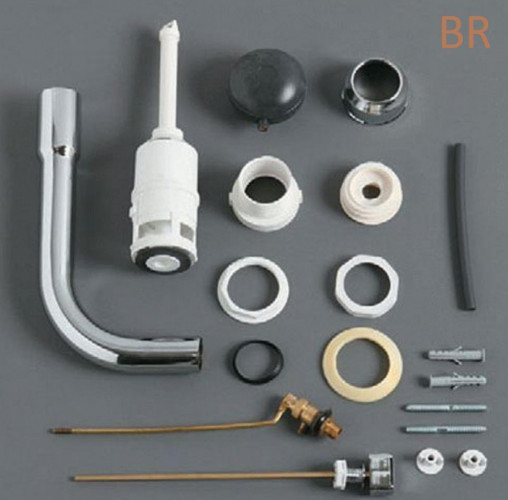 Механизм слива SIMAS с латунной трубой для среднего бачка с боковой ручкой смыва D11BR