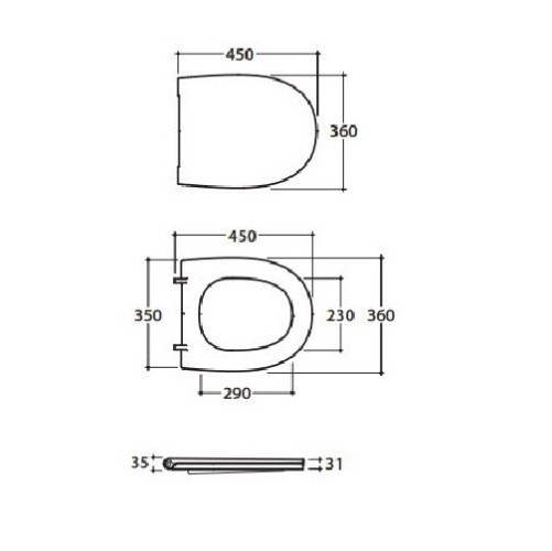 Сиденье с крышкой GLOBO 4ALL с микролифтом цвет белый матовый MDR20BO