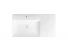 Раковина HATRIA Bahia_13 BHD800465011TS0 подвесная или на тумбу с одним отверстием с переливом цвет белый